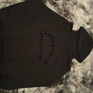 (LARGE) Essentials "Fear Of God" Hoodie (Black)